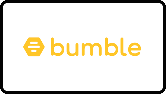 Bumble logo, a brand famous for it's influencer-based campaigns.