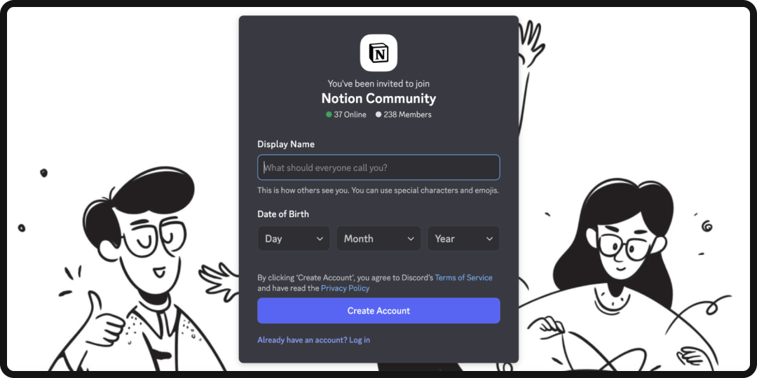 Example of Notion's closed brand community, an example of dark social.