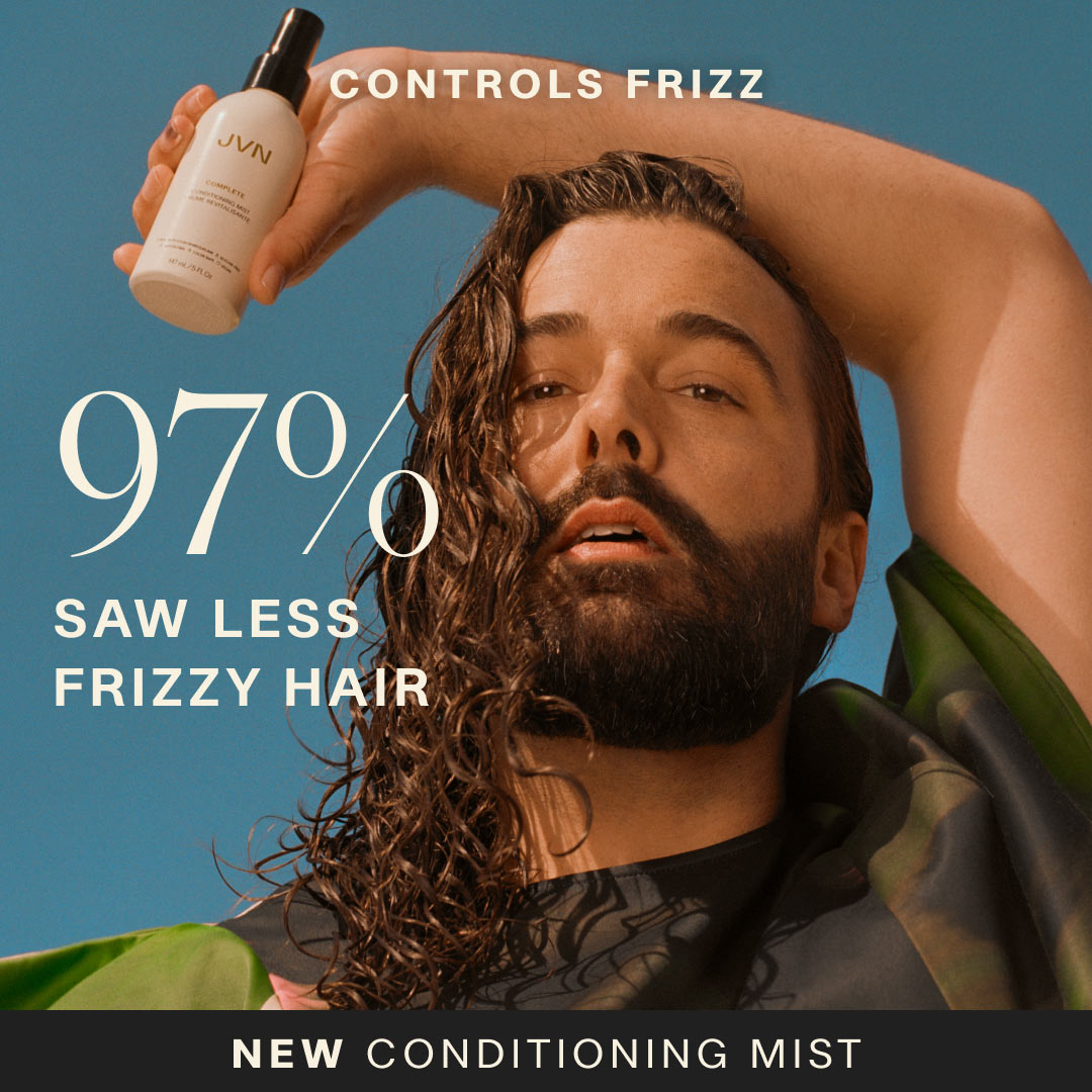 control hair frizz with JVN conditioning mist