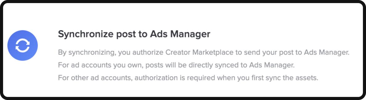 Synchronize post with TikTok Ads Manager