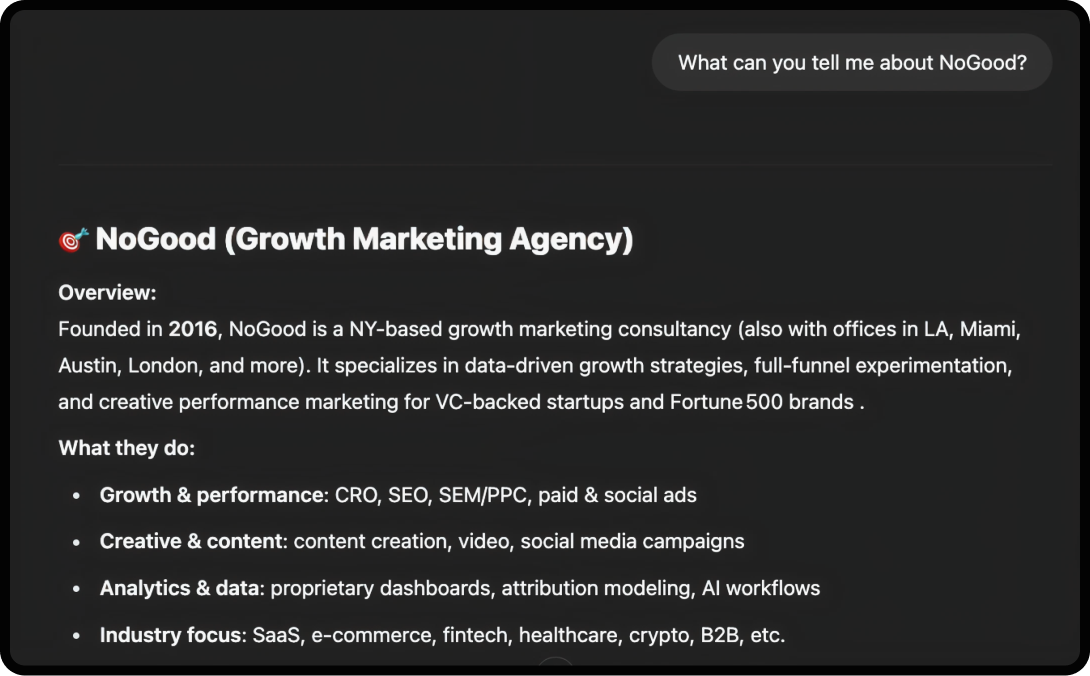 ChatGPT being fed context to be used for marketing.