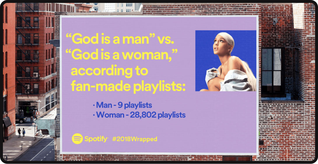 Example 1 of how Spotify uses data  in advertising