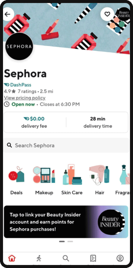 Sephora on DoorDash