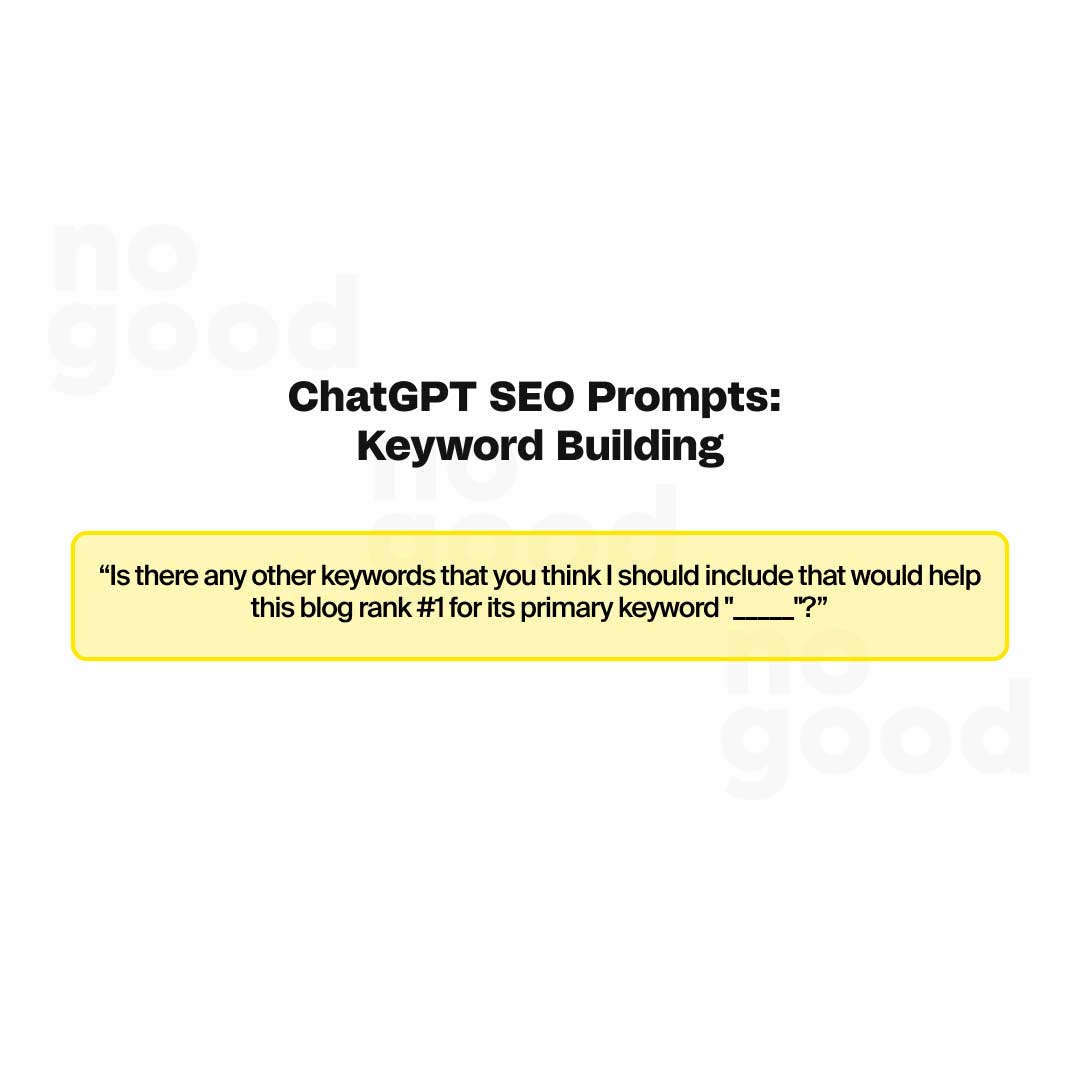 ChatGPT Prompt for Keyword Building