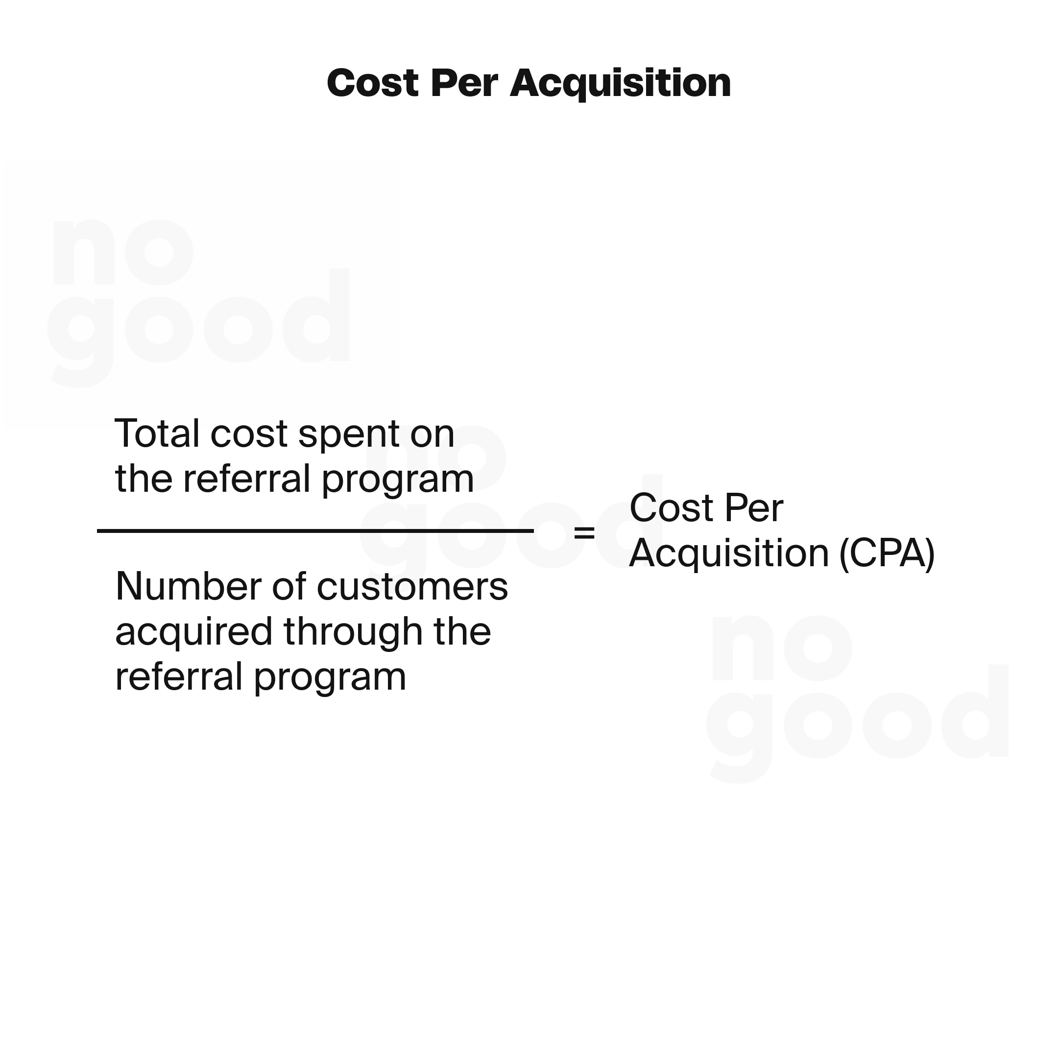 Measuring cost per acquisition formula