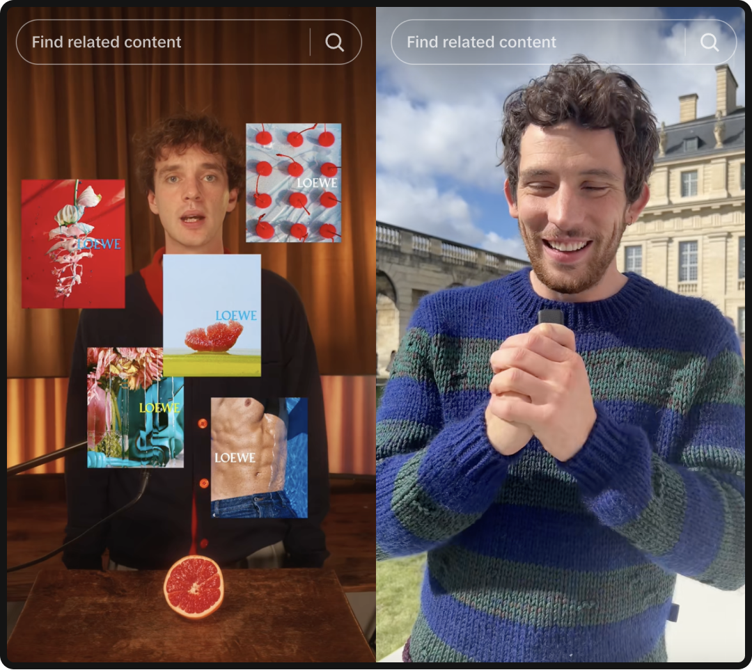 Loewe's TikTok content showing how authenticity plays into luxury brand marketing.