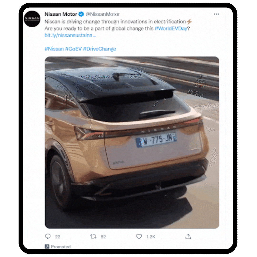 Nissan Twitter (X) promoted ads