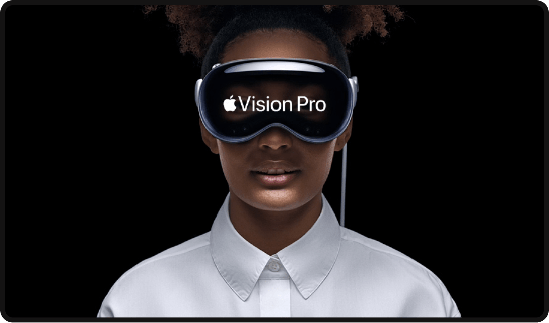 Person wearing Apple Vision Pro