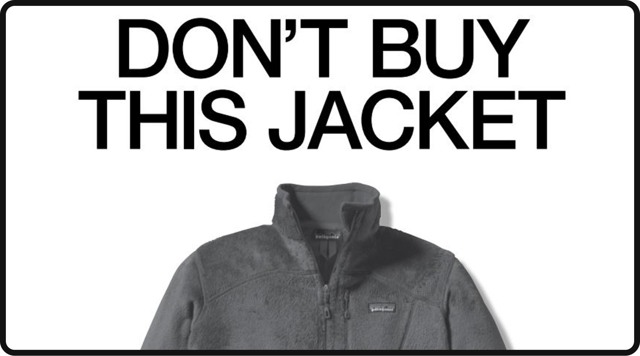 Don't buy this jacket campaign