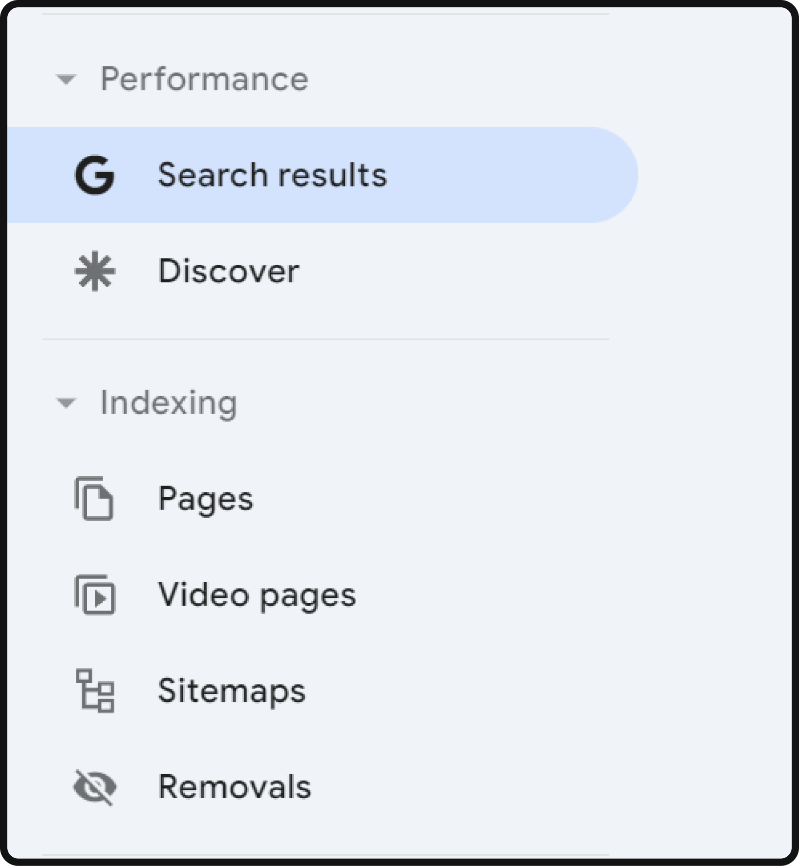 GSC performance search results