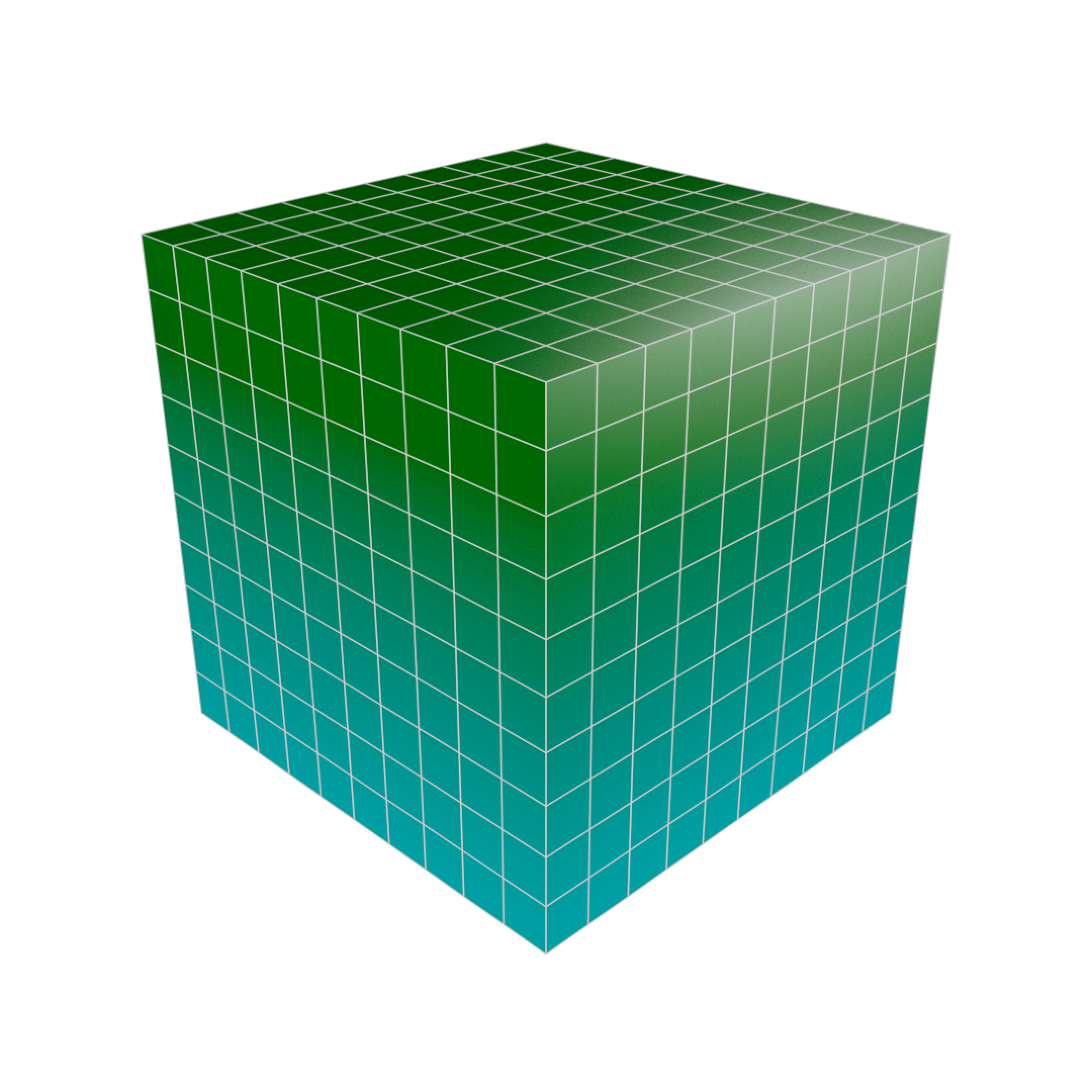 Green cube graphic