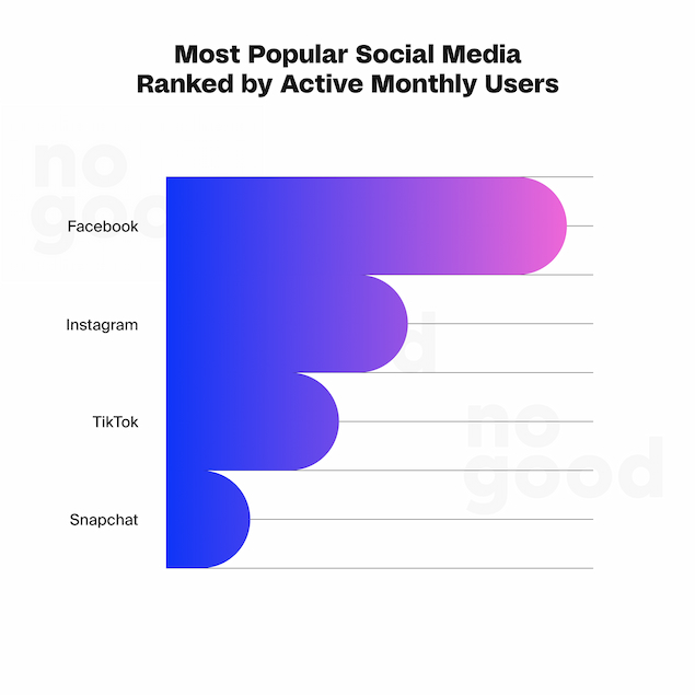 Popular Social Media Monthly User Graph