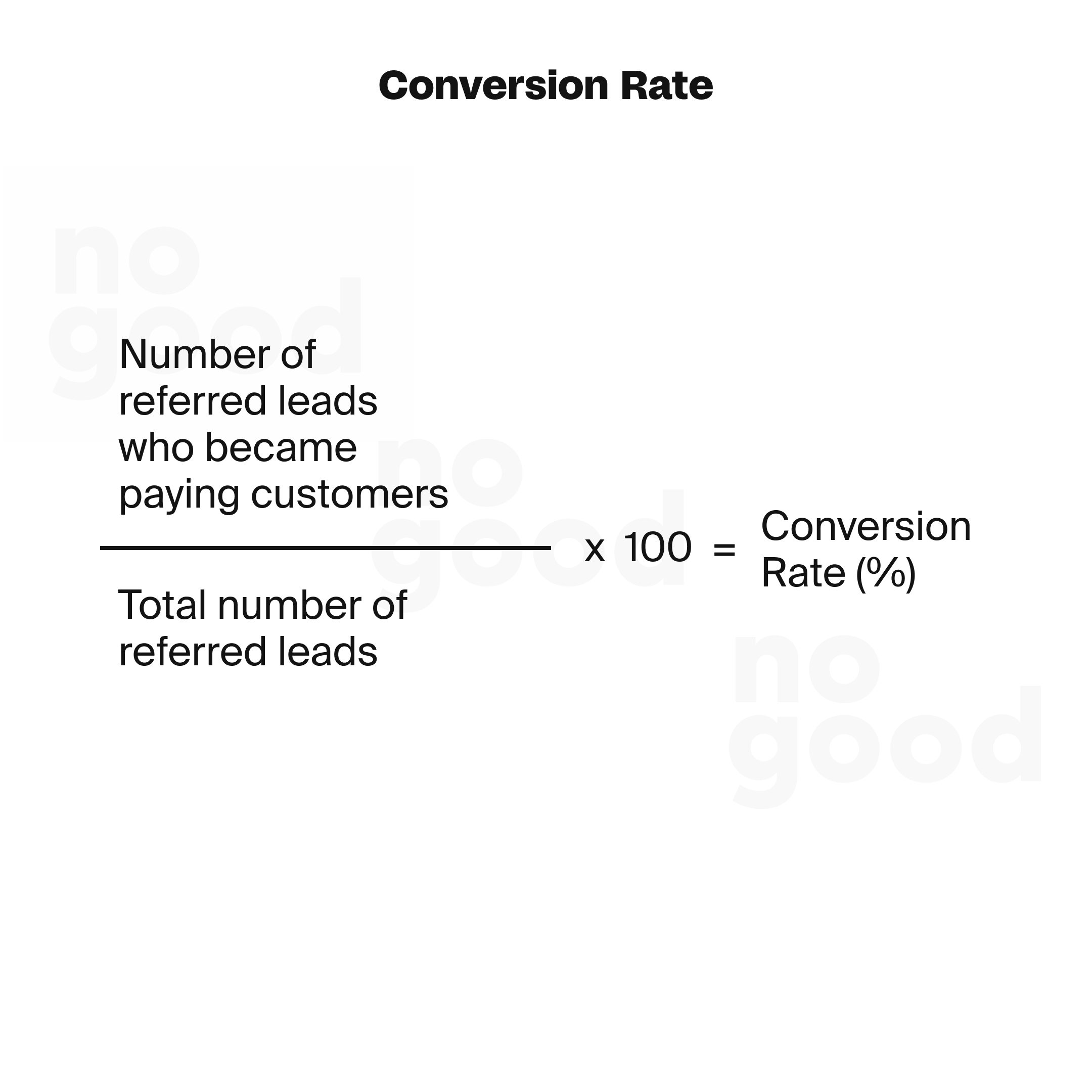 Measuring conversion rate formula