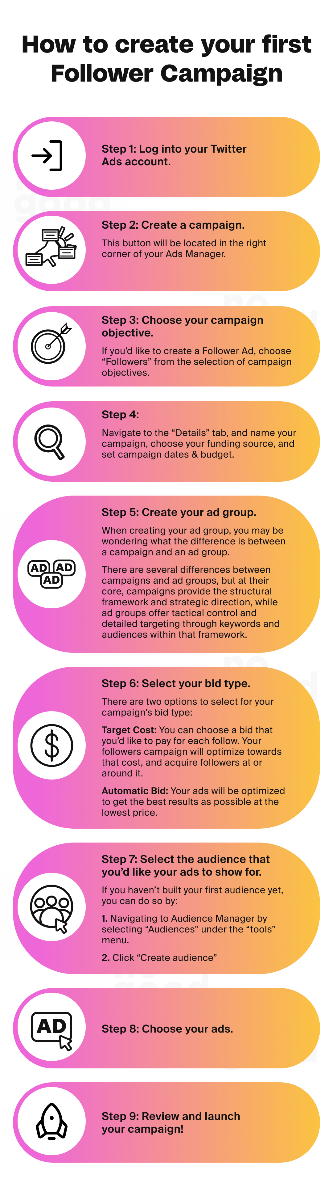 Creating your first follower campaign
