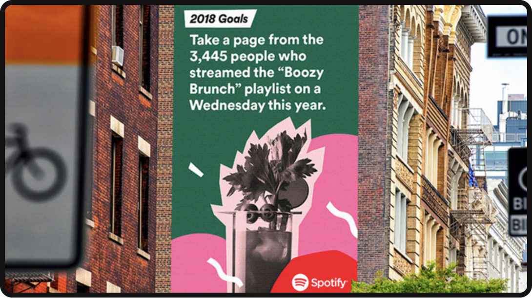 Example 2 of how Spotify uses data  in advertising