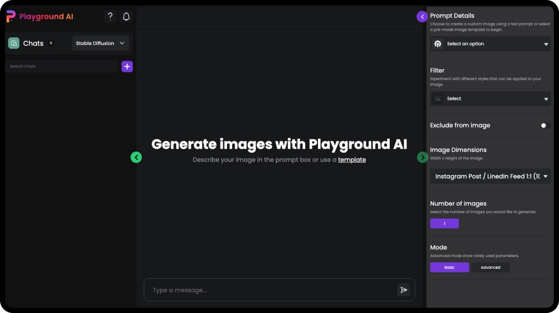 Screenshot of Playground AI