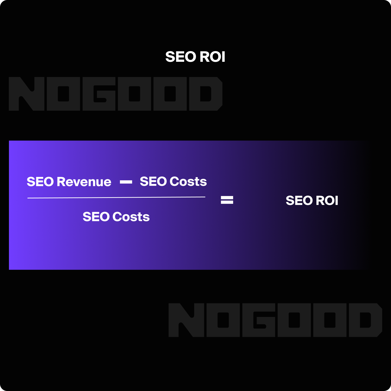 SEO ROI formula