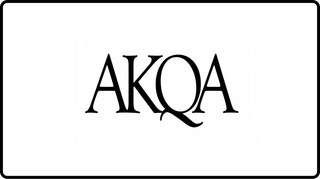 Logo of AKQA, one of the leading branding agencies.