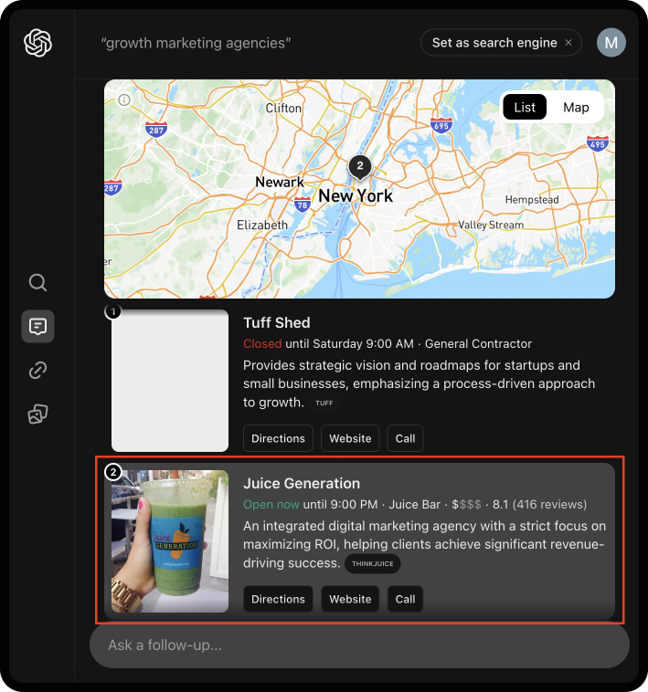 SearchGPT local search capabilities