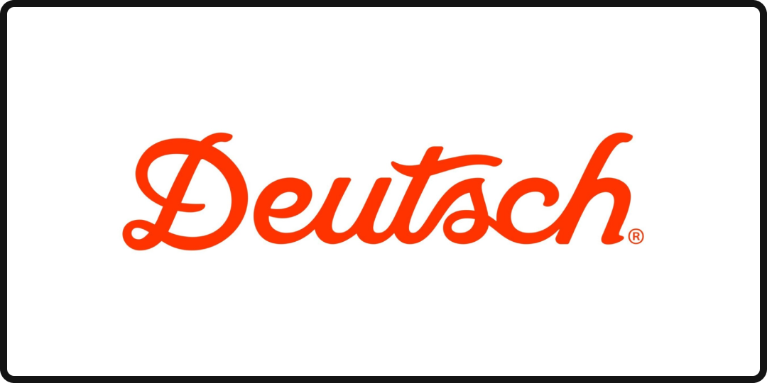 Logo for Deutsch, a leading advertising agency in Los Angeles.