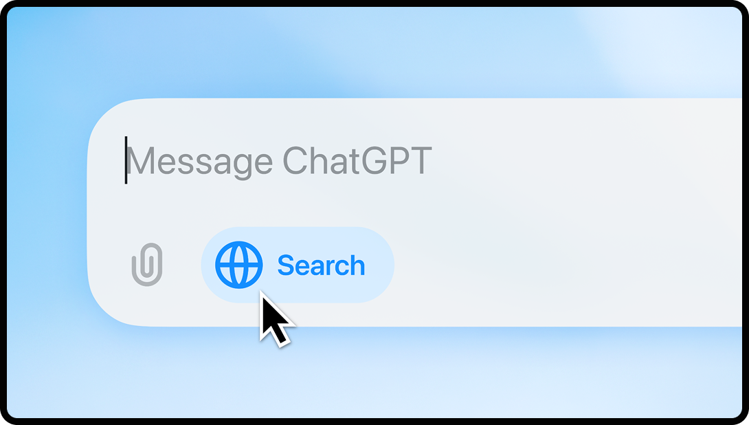 UX of SearchGPT, OpenAI's search feature.