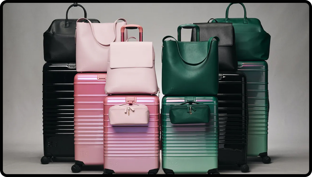 An advertisement showing a collaboration between a luggage company and Wicked