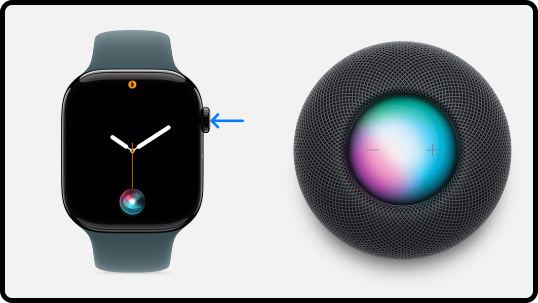 Image of how Siri voice activation appears on an Apple Watch