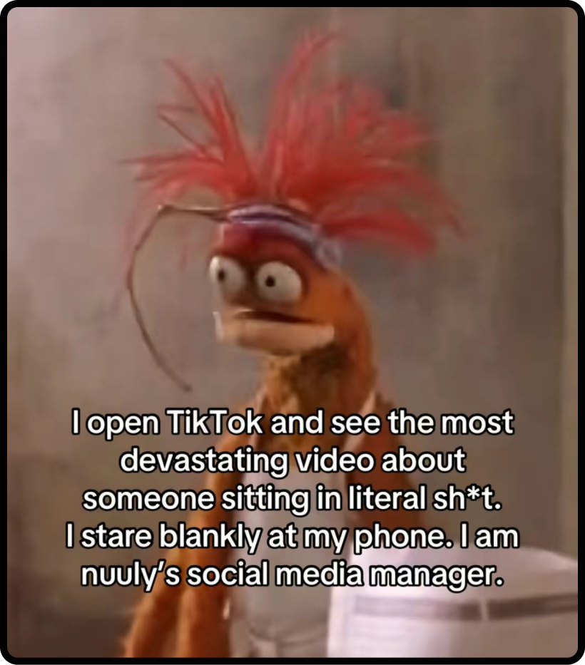 Screenshot of the original muppet meme