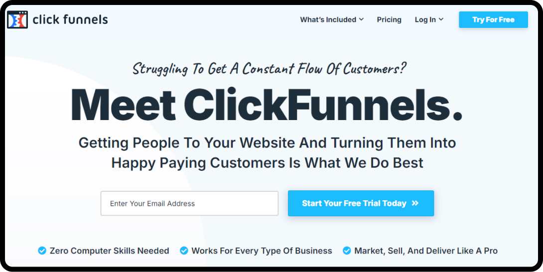 Screenshot of ClickFunnels