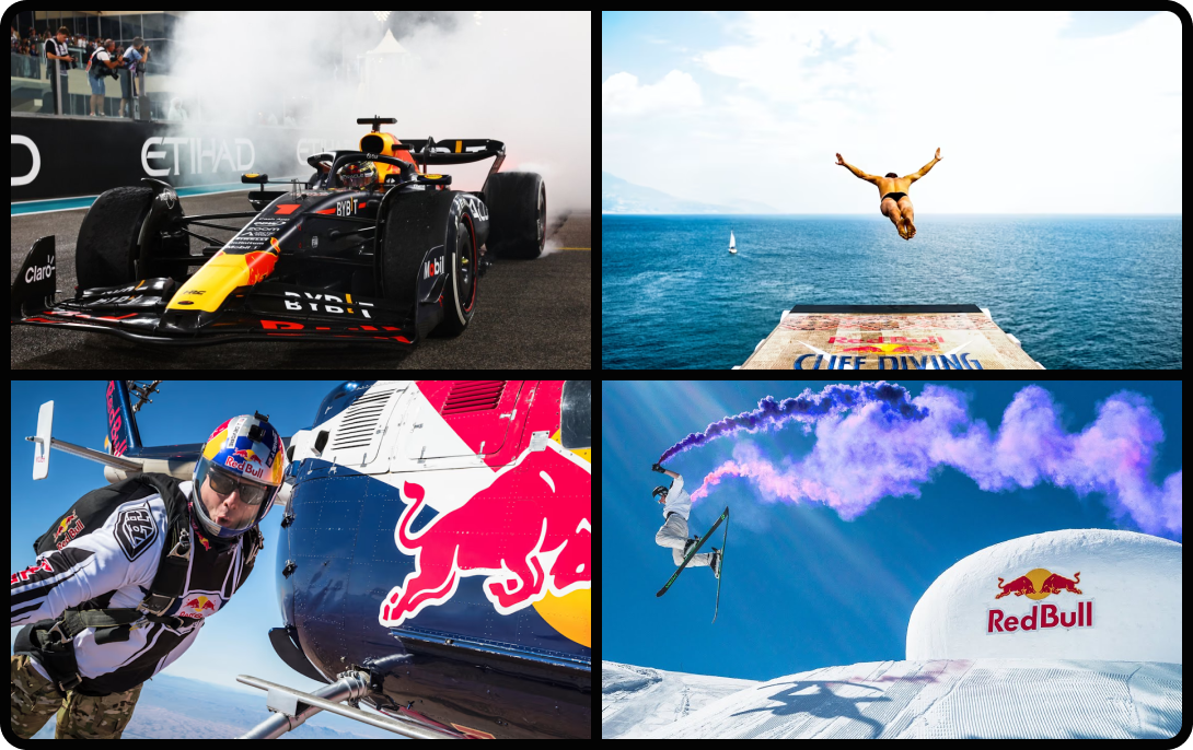 Collage of different Red Bull in-person experiences