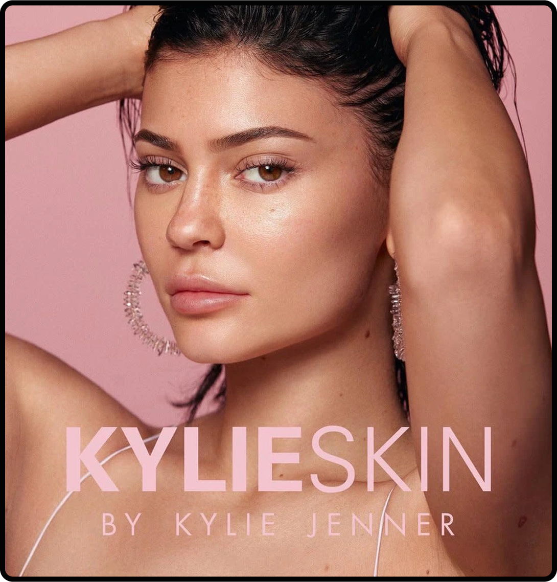 Kylie Jenner brand launch image for Kylie Skin