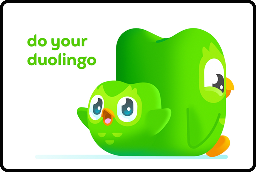 Screenshot of Duolingo's Superbowl Ad