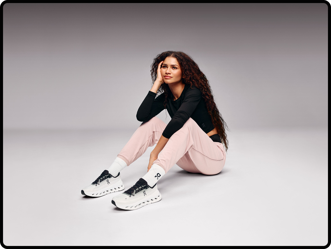 Zendaya and On fitness brand collaboration - image of Zendaya wearing On products