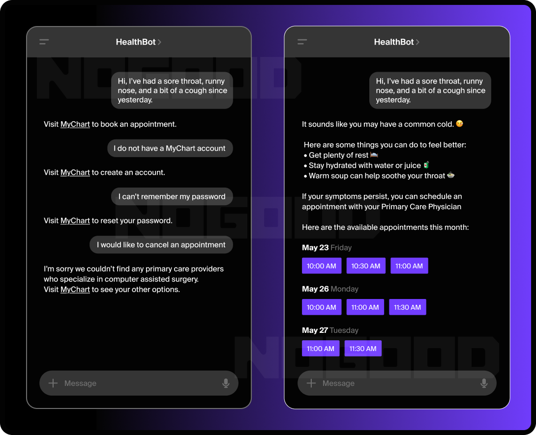 Examples of conversational AI used in healthcare 
