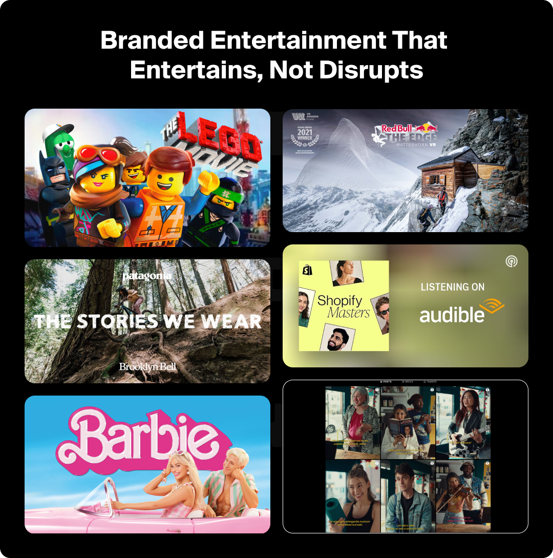 Six examples of branded entertainment.