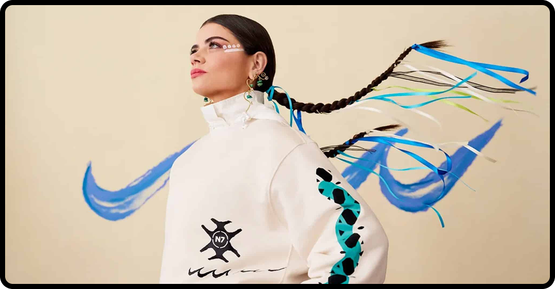 Nike's N7 collection, where they partnered with Indigenous designers.