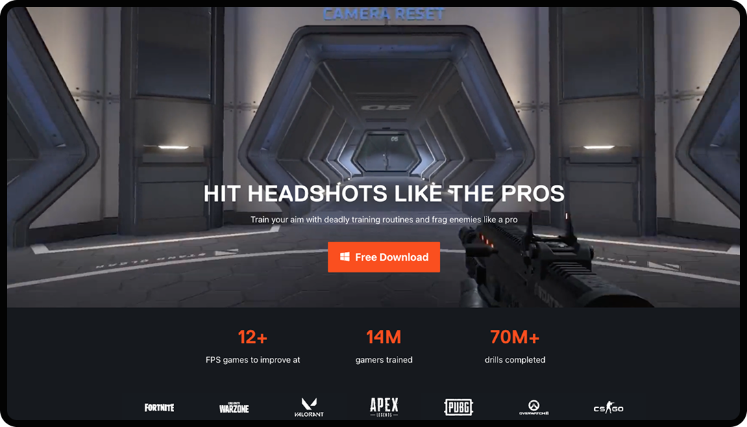 Screenshot of SteelSeries' homepage, a product-led growth company.