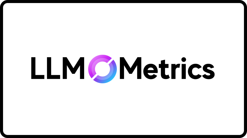 Logo for LLMO Metrics, one of the top LLMO software.