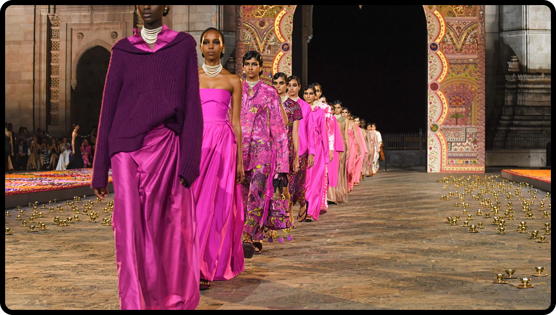 Dior's runway show in Mumbai, featuring Indian household names.
