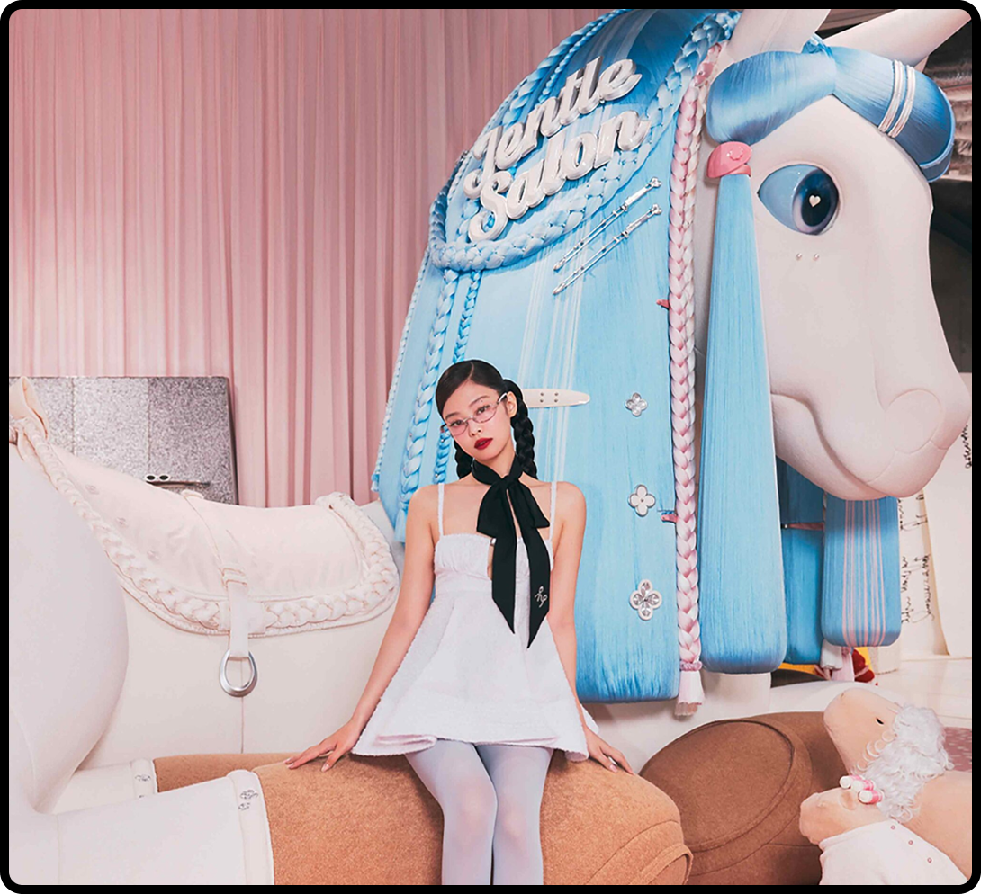 Gentle Monster's brand partnership with Jennie Kim.