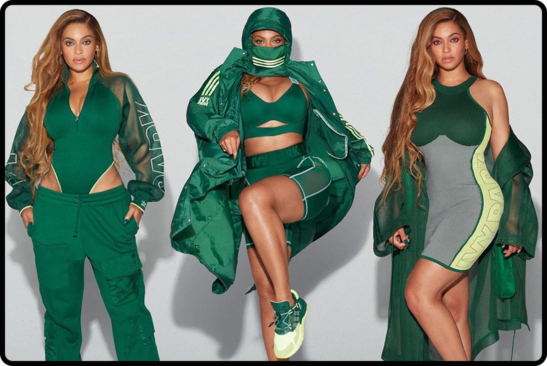 Adidas' brand collaboration with Beyonce.