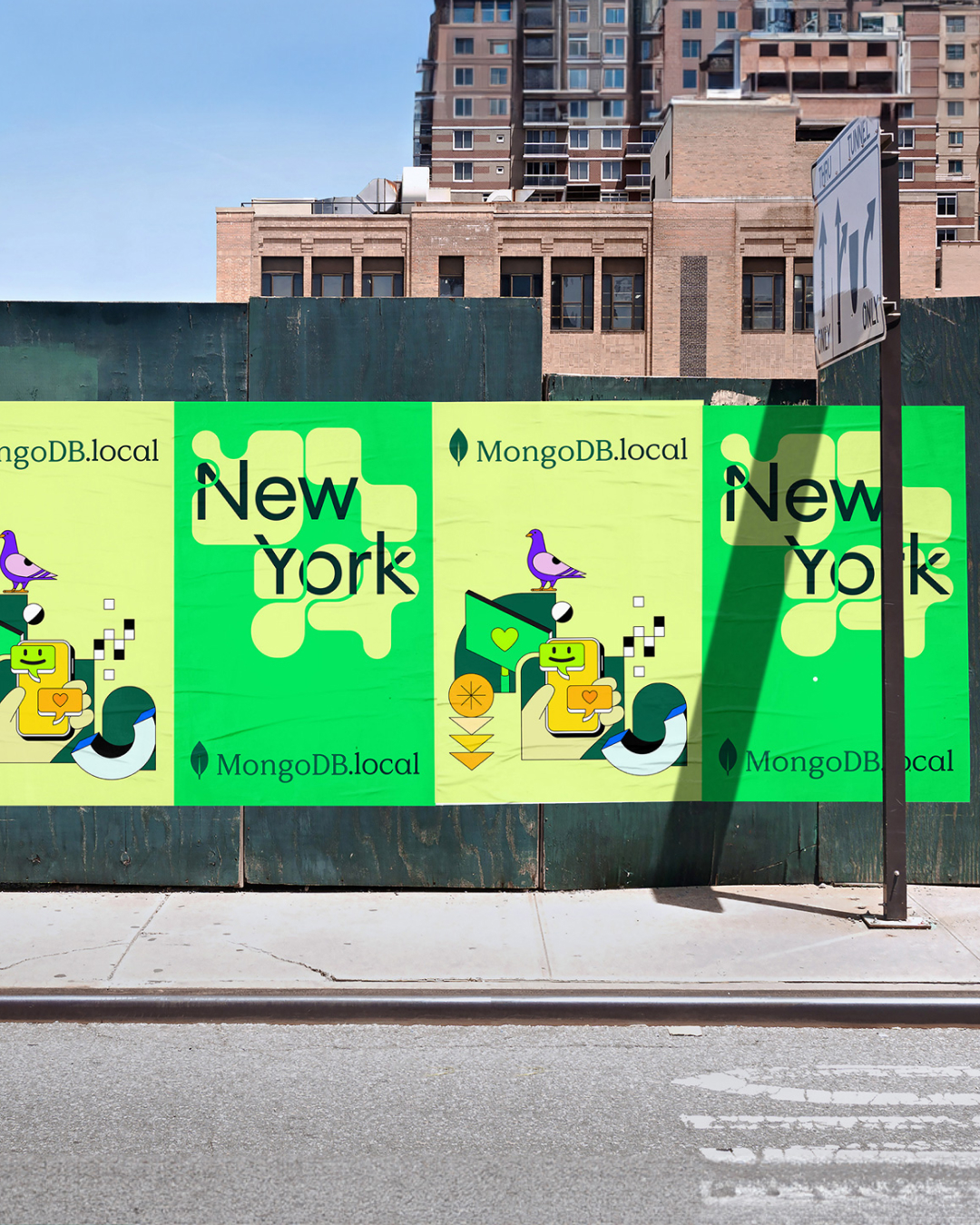 MongoDB billboard in New York City.