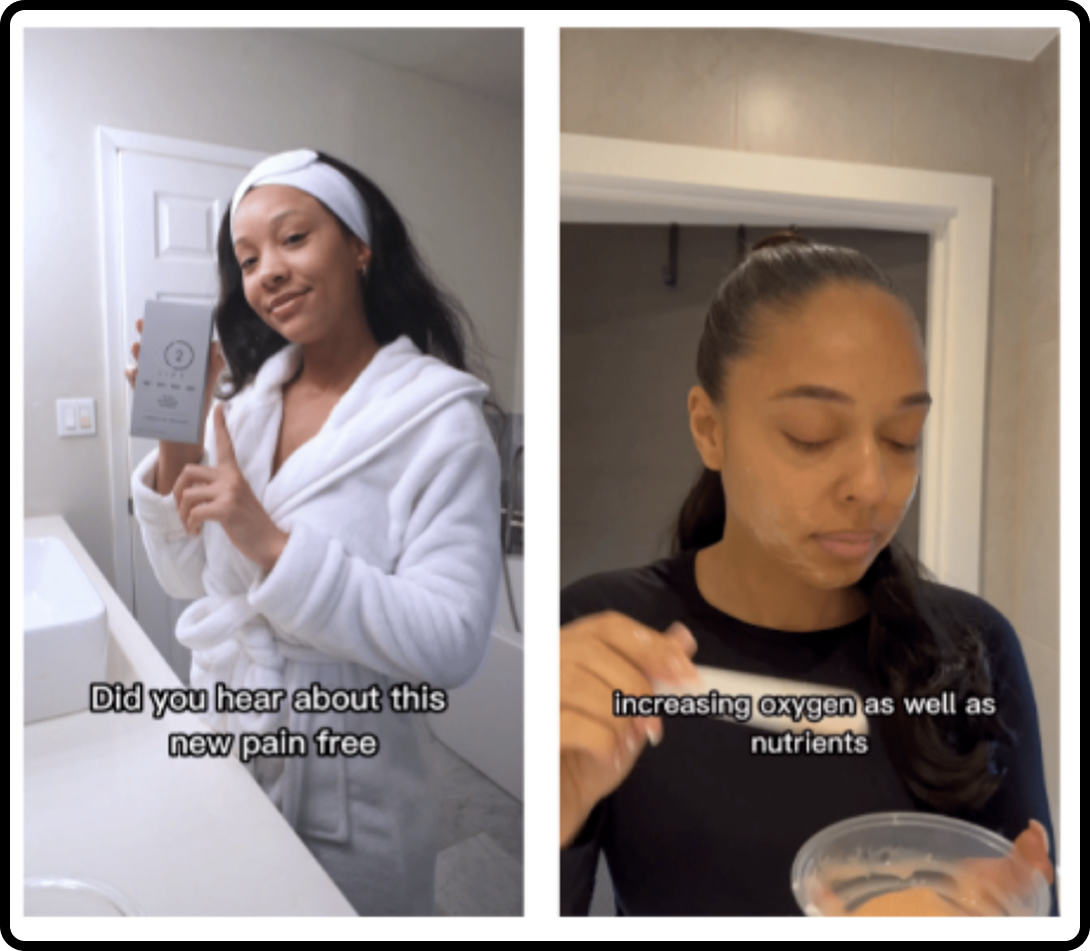 Two examples of beauty industry UGC.
