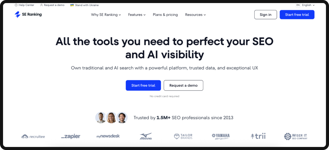 SE Ranking, one of the leading AI SEO tools in 2026.