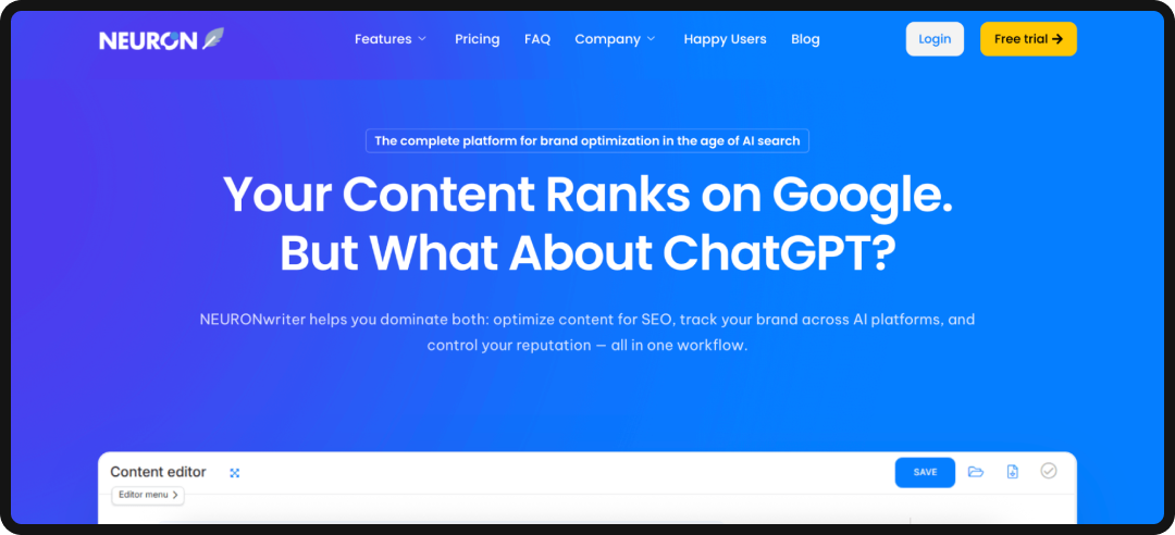 NeuronWriter, one of the leading AI SEO tools in 2026.