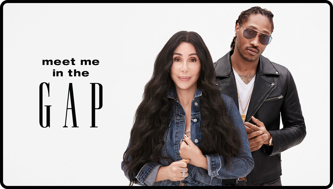 Future and Cher in an ad for Gap.
