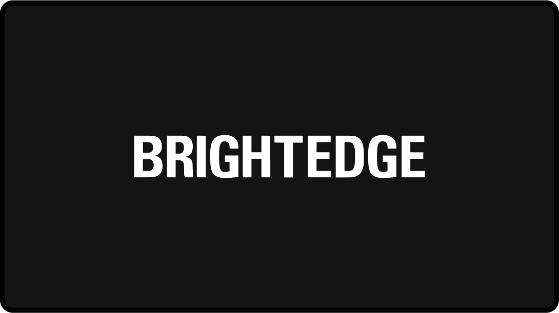 BrightEdge logo, an AEO and GEO tool.