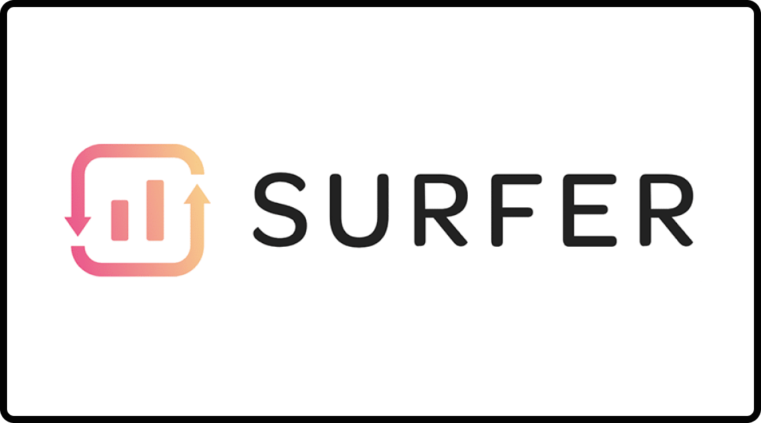 Surfer SEO logo, one of the top AEO tools.