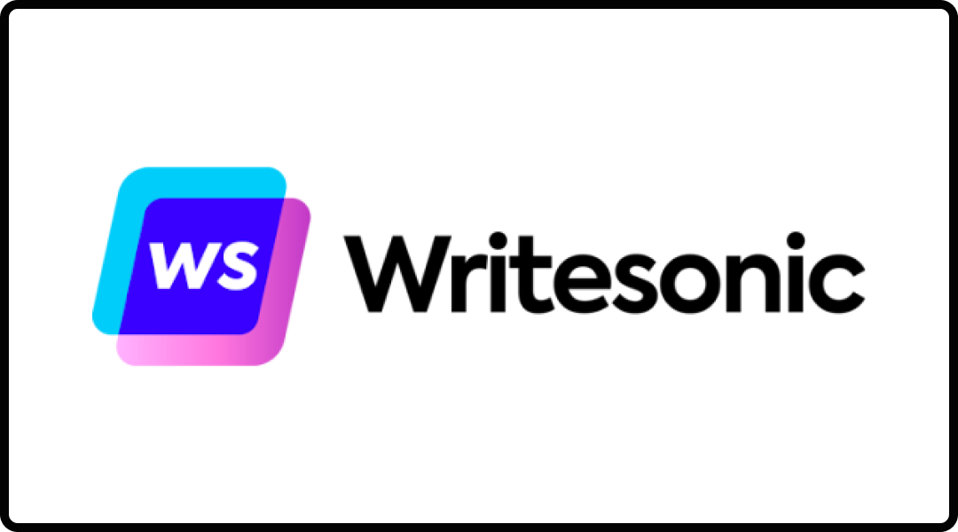 Writesonic logo, one of the top AEO tools.