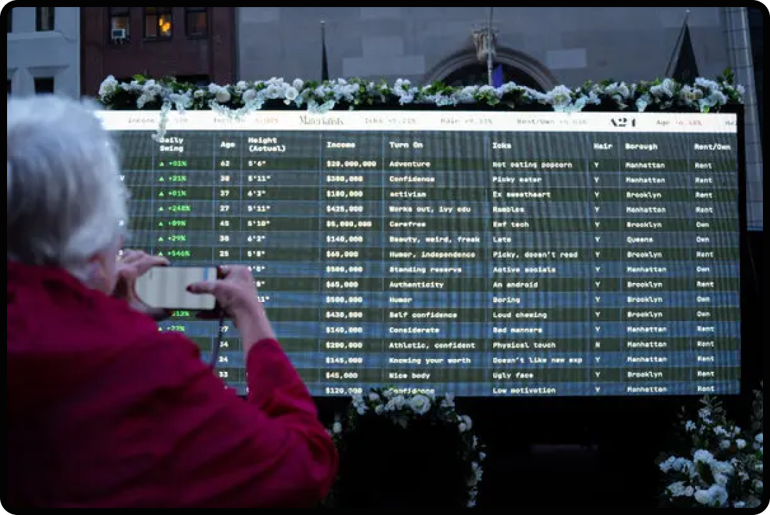 A24's immersive marketing featuring a stock ticker promotion.